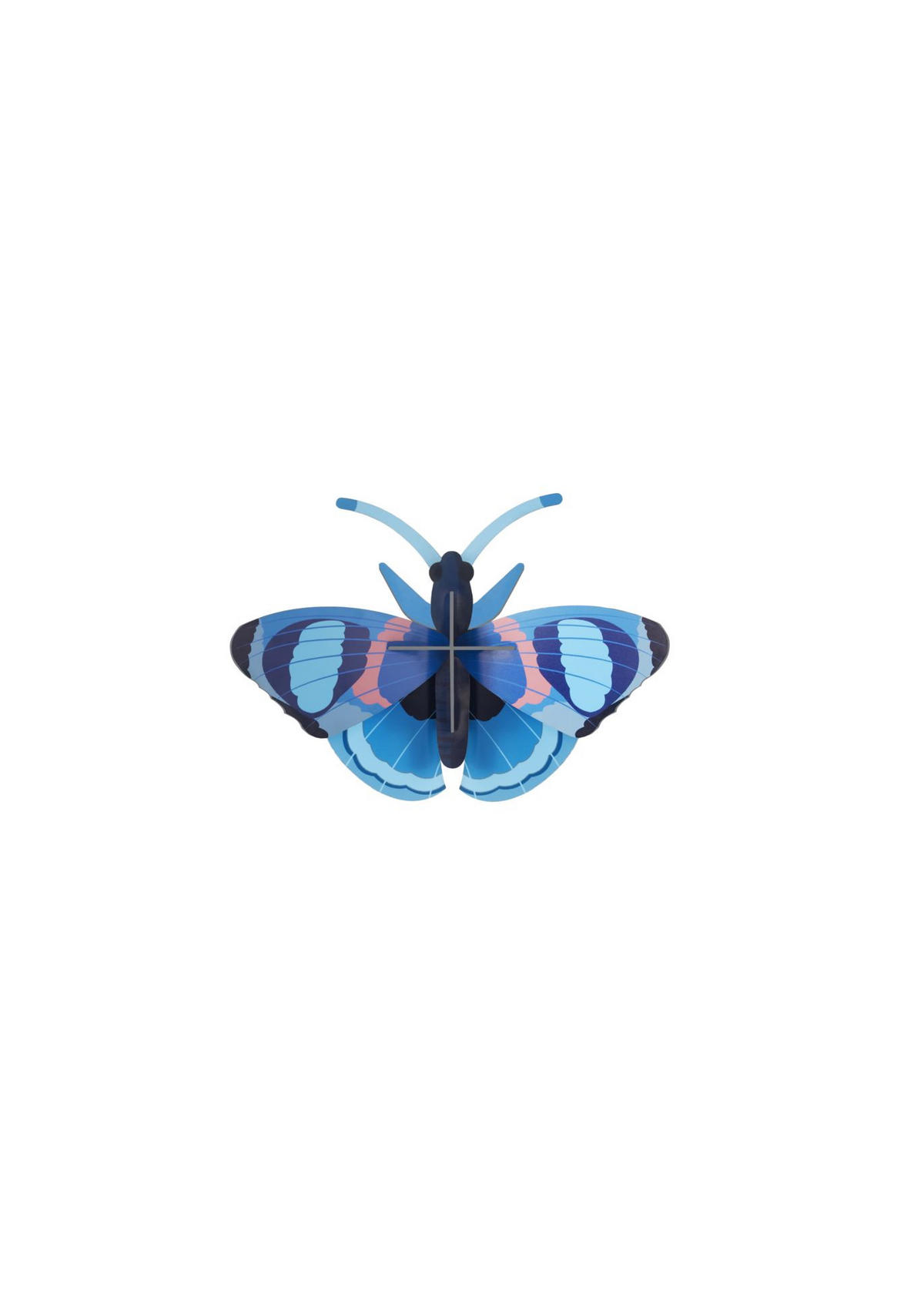 WANDDEKO Azur-Flug-Trio 5/13 cm - Multicolor, Wellpappe (5/13/17cm) - KUNSTLOFT