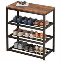 SCHUHSCHRANK, braun 50/30/60 cm - Schwarz/Braun, Holzwerkstoff (50/60/30cm) - Rebiko