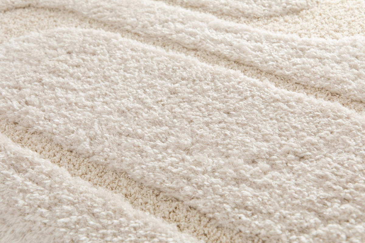 TEPPICH, Weicher, dicker mit Reliefeffekt weiß - Weiß, Textil (120/170cm) - AFK Living