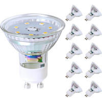 LED žárovky GU10 5W (balení 10 ks) - průhledná, sklo (5/5.7cm) - Nettlife