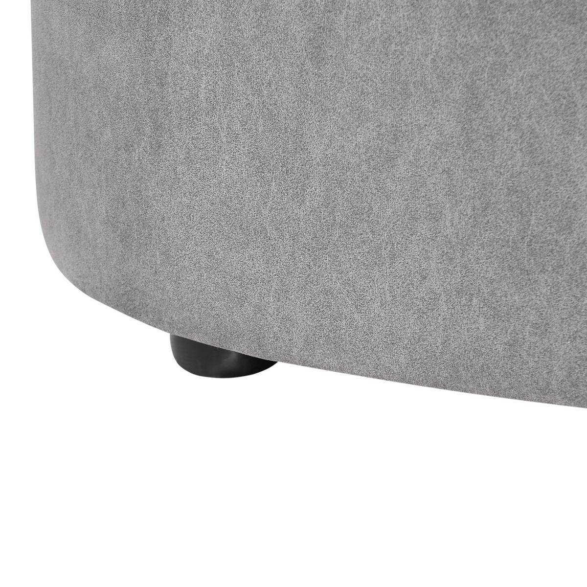OTTOMANE Stoff Grau Amal - Dunkelgrau, Textil (120/41/54cm) - Beliani