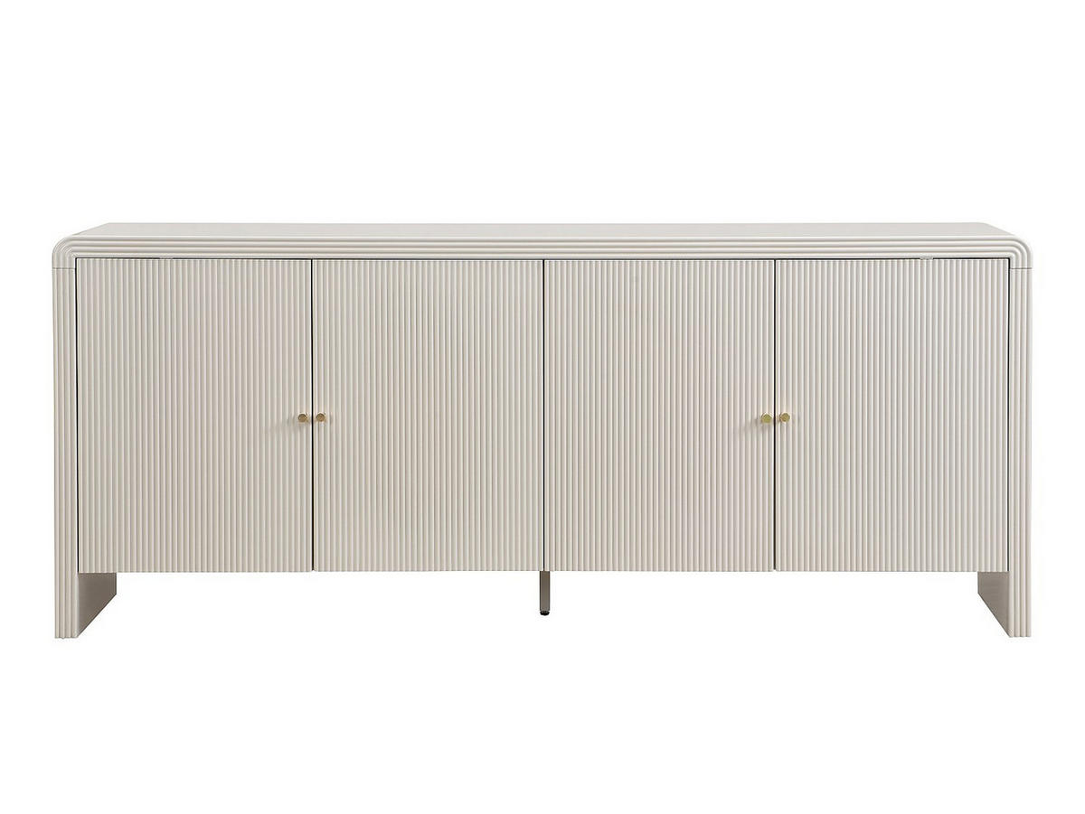 SIDEBOARD - 179.6 cm x 40 cm - Holz, Platte - Beige - MIRENALO - Beige, Holz (179.6/75/40cm) - Vente-Unique