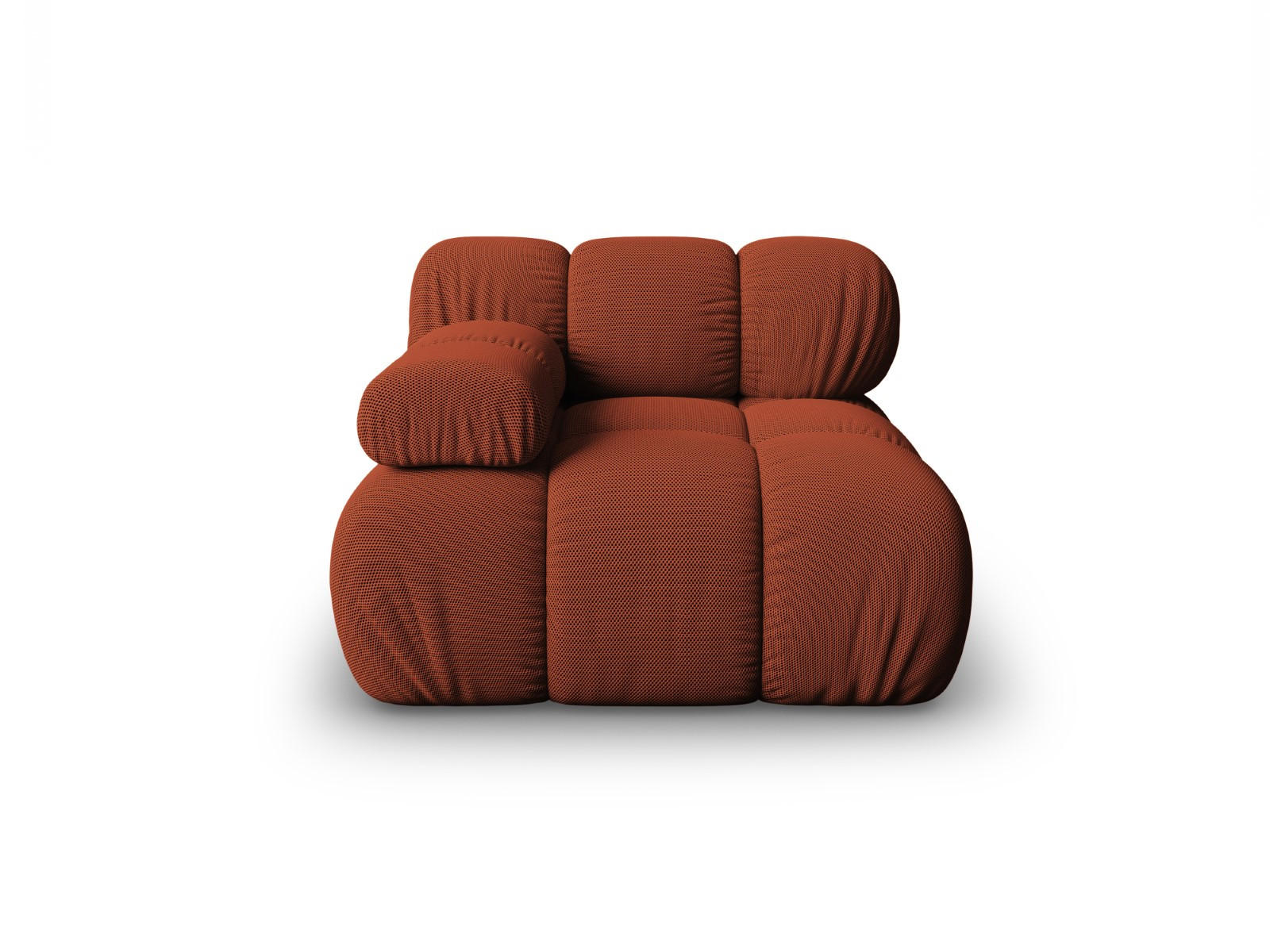 MODUL links Bellis aus 3D-Stoff ziegelrot - Orange, Textil (94/70/94cm) - Micadoni