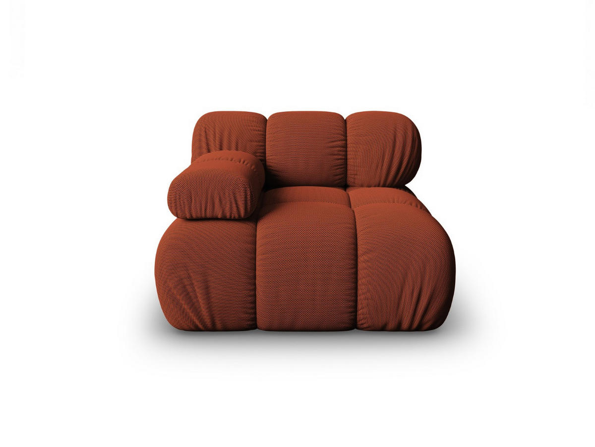 MODUL links Bellis aus 3D-Stoff ziegelrot - Orange, Textil (94/70/94cm) - Micadoni