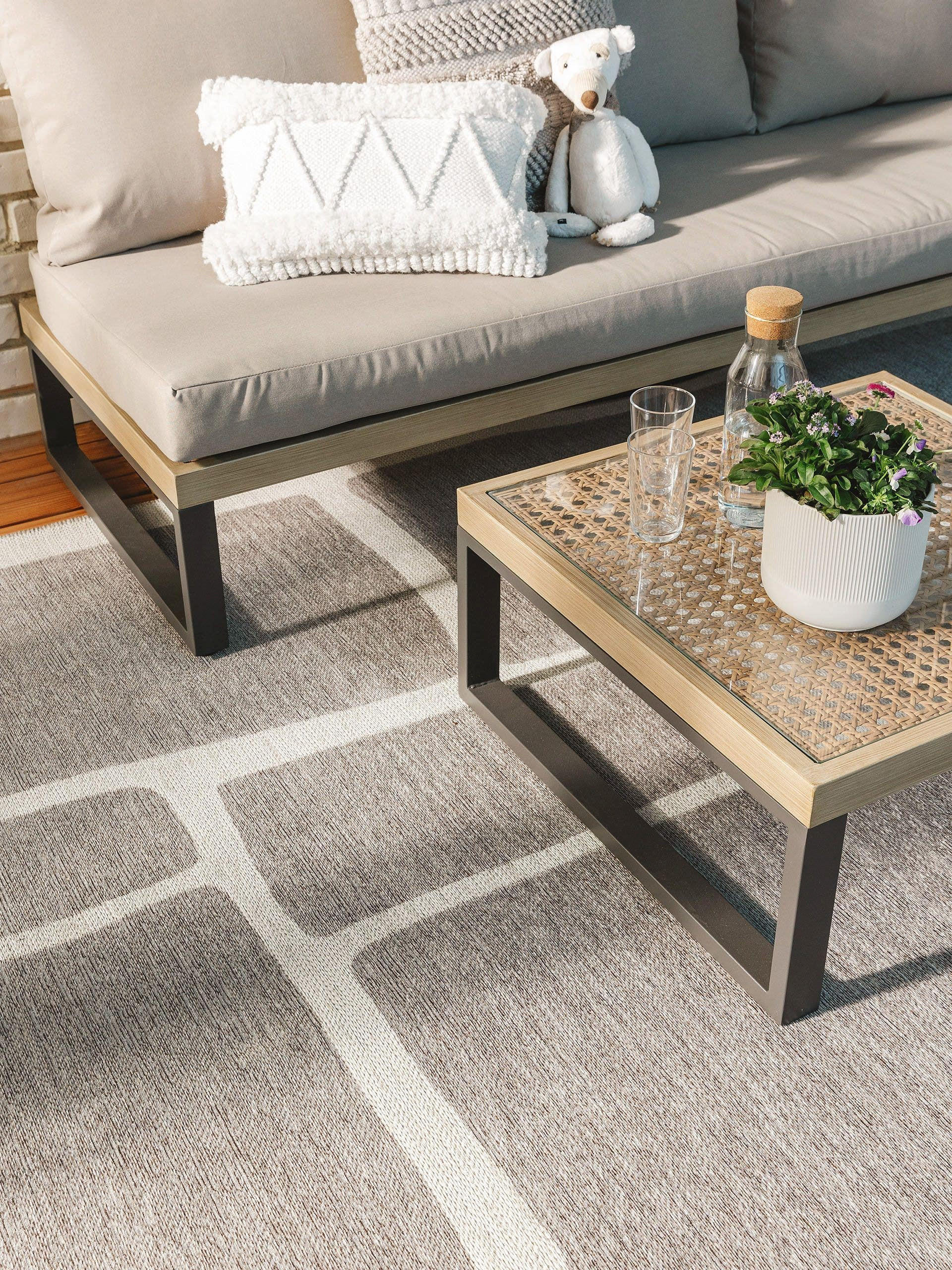 Thumbnail - benuta Nest Outdoorteppich, Mehrfarbig, Textil, Abstrakt, Rechteckig, 160x230 cm, Oeko-Tex® Standard 100, wasserabweisen...