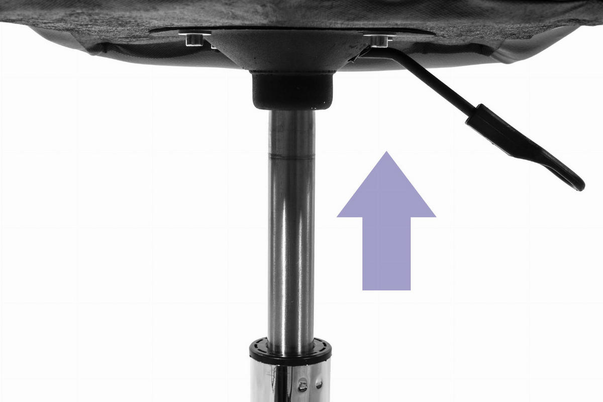 BÜROSTUHL Avola, grau/weiß - Grau, Leder (47.5/84.5/55.5cm)