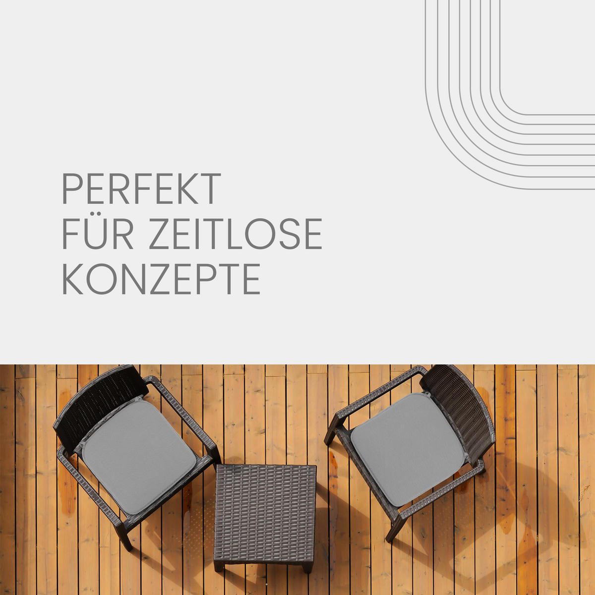 SITZKISSEN Canvas 38x38cm Silber 6er-Pack - Silberfarben, Textil (38/38/2cm)