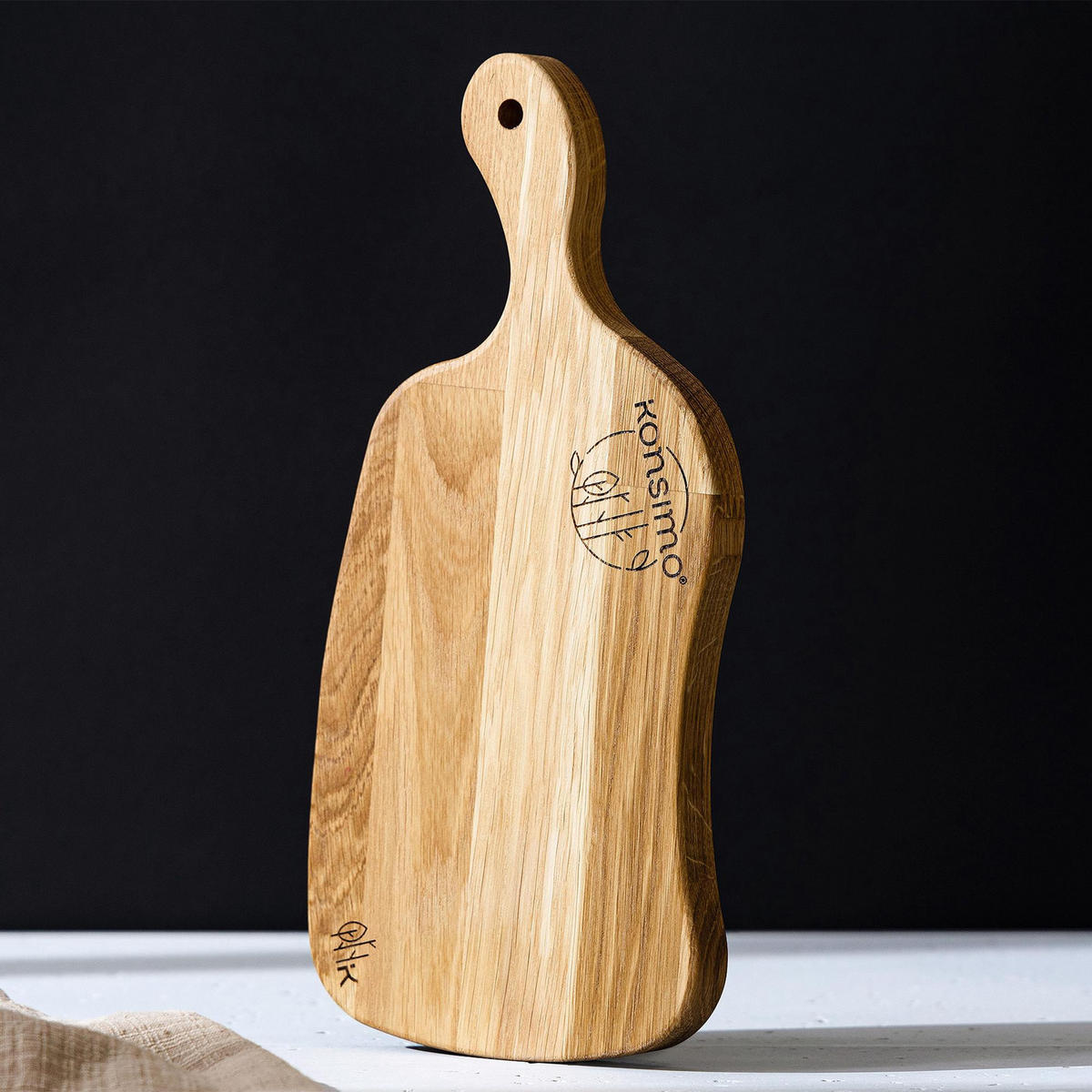 SCHNEIDEBRETT Holz Eiche geölt LIVO - Eichefarben, Holz (16/33cm) - KONSIMO®
