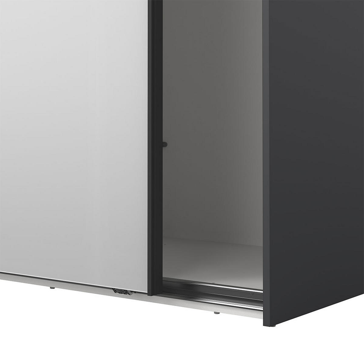 SCHIEBETÜRENSCHRANK, Como, Grau, Holzwerkstoff, 244 x 67 x 221 cm - Grau, Holzwerkstoff (244/221/67cm) - ebuy24