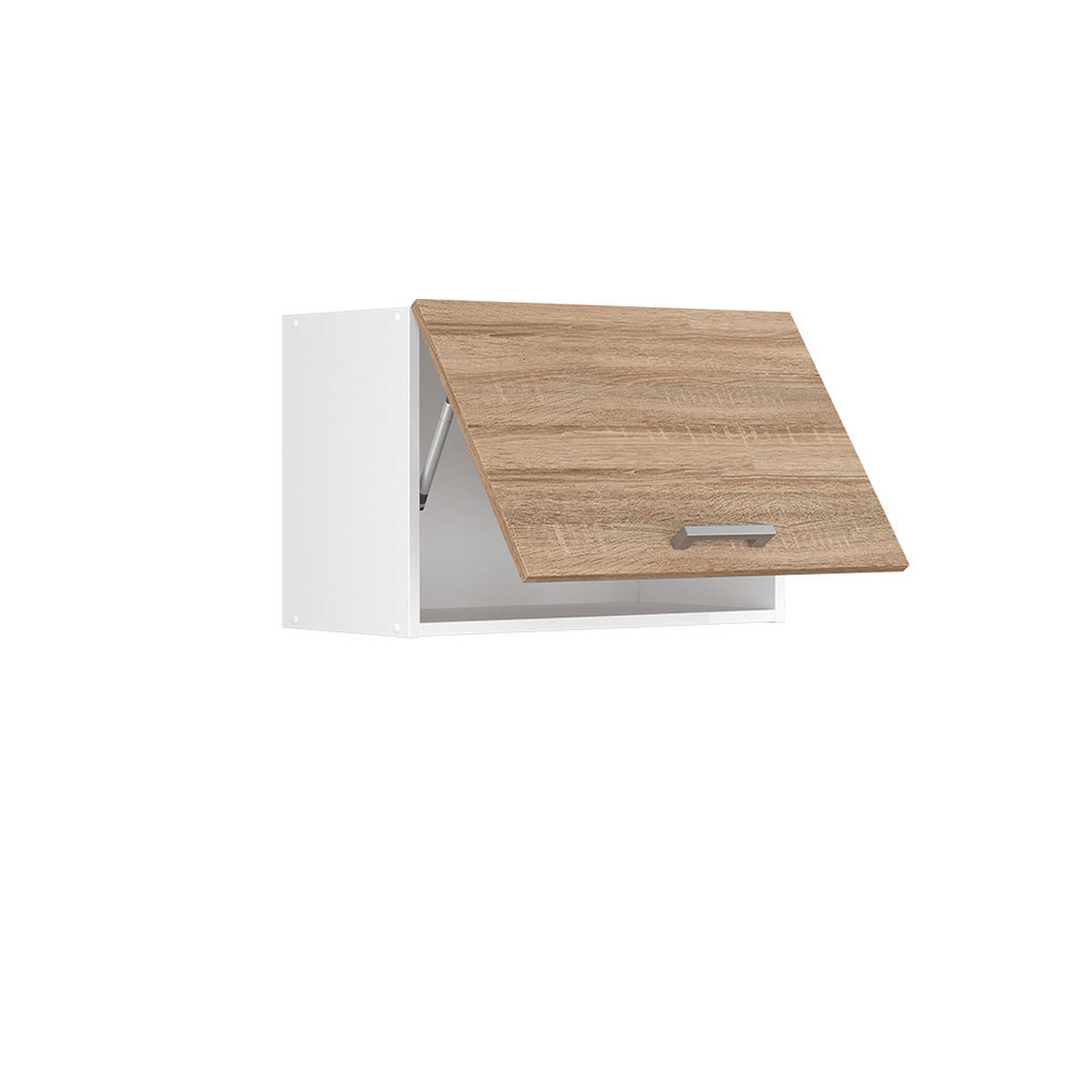 HÄNGESCHRANK R-Line Sonoma 60 cm Flach - Weiß/Sonoma Eiche, Holzwerkstoff (60/40/31cm) - Vicco