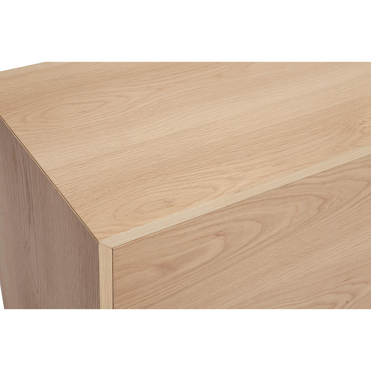 SIDEBOARD Skandinavisch Helles Holz 195 cm SID - Eiche Bianco, Holz (45/72.5/195.5cm) - Miliboo