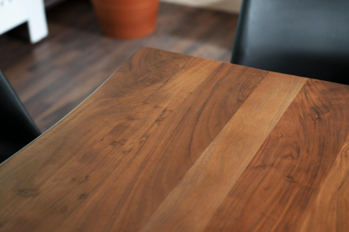 ESSTISCH CALI - Silberfarben/Braun, Holz/Metall (100/280/77cm) - SAM