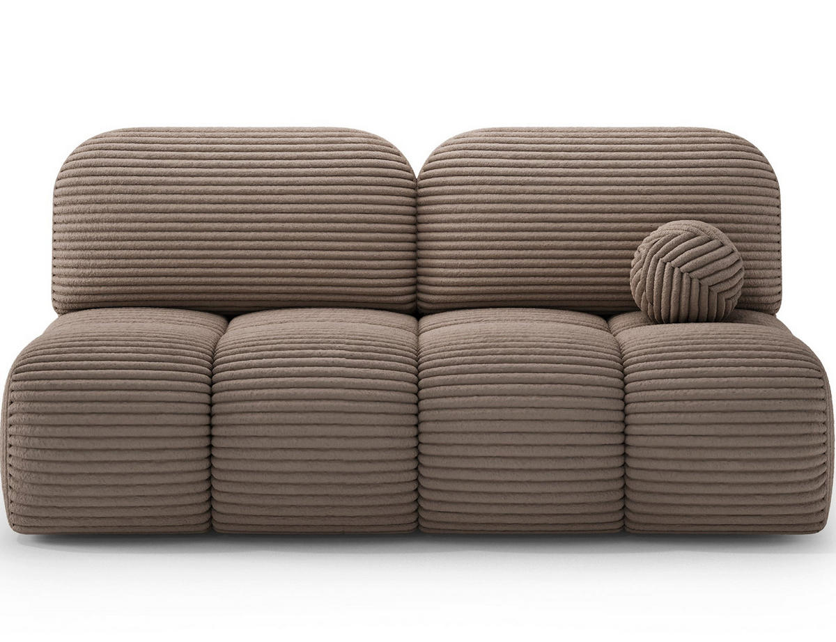 SCHLAFSOFA Nuwia mit Schlaffunktion und Bettkasten – Modernes Designsofa mit Schlafauszug und dekorativer Steppung - Braun, Kunststoff (200/102/100cm) - Wohnideebilder