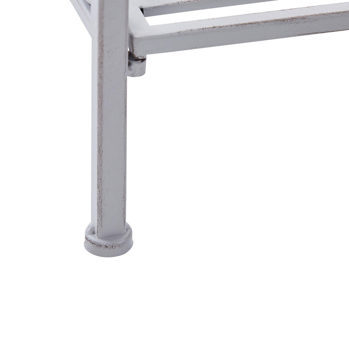 BADREGAL Metall Antik Optik grau 4 Fächer klappbar Valdivia - Grau, Metall (40/166/27cm) - Beliani