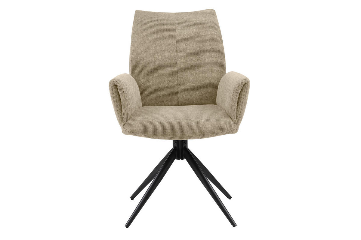 ESZIMMERSTUHL Kamerun, Webstoff, Creme - Creme, Textil (62/91/62cm) - dasmöbelwerk