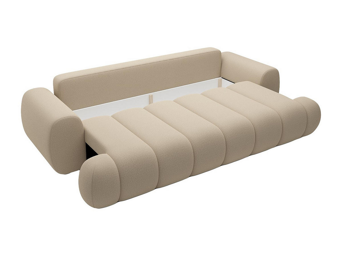 SCHLAFSOFA - 4 Personen - stoff - beige Fridora - Beige, Textil (263/81/110cm) - Vente-Unique