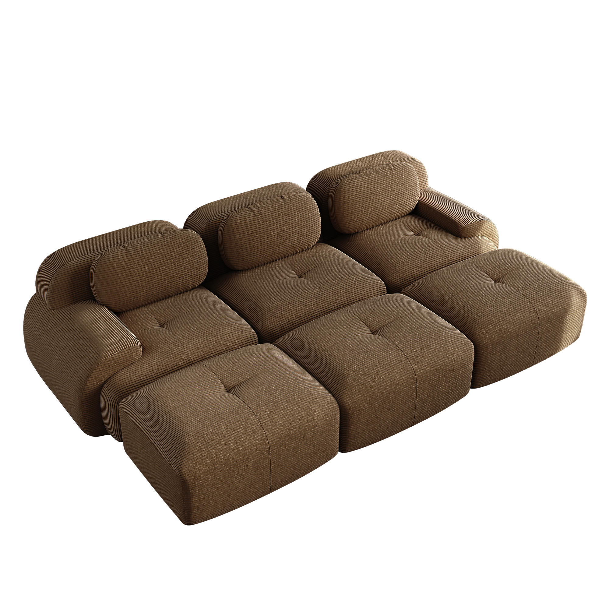 ComfortXL 3-Sitzer-Sofa Braun 178x75x298 cm