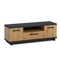 TV-LOWBORAD Zonda 135/46/40 2-türig - Schwarz/Eiche Artisan, Holzwerkstoff/Kunststoff (135/90/40cm) - Ravio
