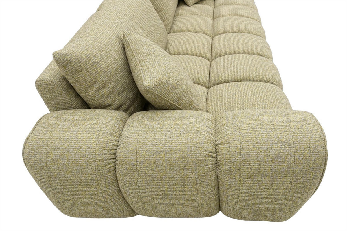 ROZKLÁDACÍ POHOVKA s úložným prostorem, žinylková tkanina Puente, Světle žlutá, COSMOPOLITAN - světle žlutá, dřevo (240/80/97cm) - Kaiser Möbel