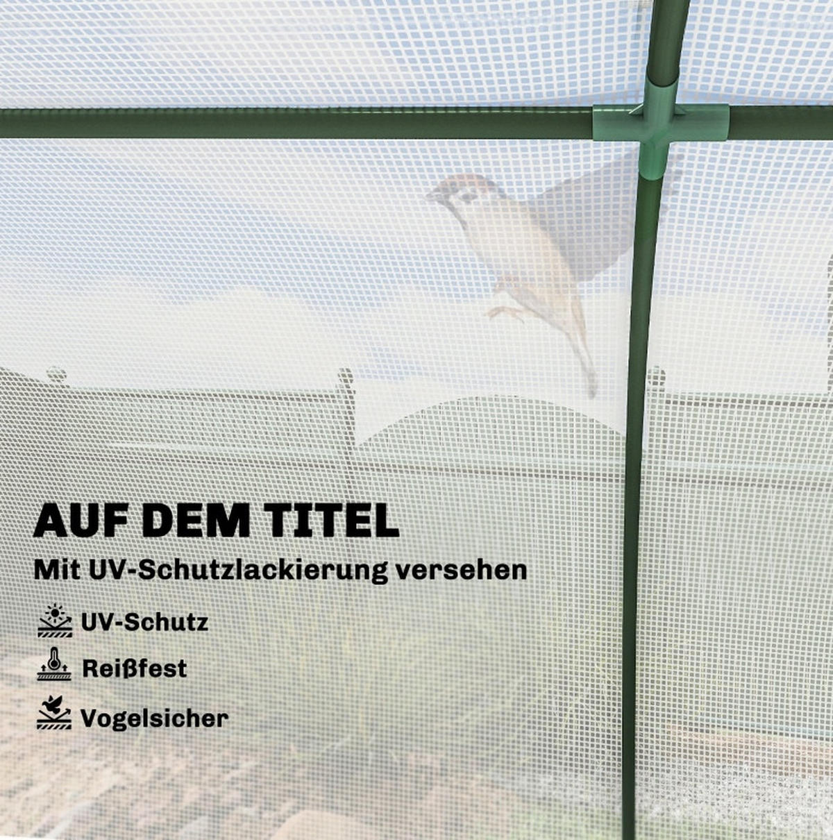 GEWÄCHSHAUS aus Polyethylen 200x100x80 cm Weiß mit Reißverschluss-Tür - Weiß, Kunststoff (100/80/200cm) - Modfu