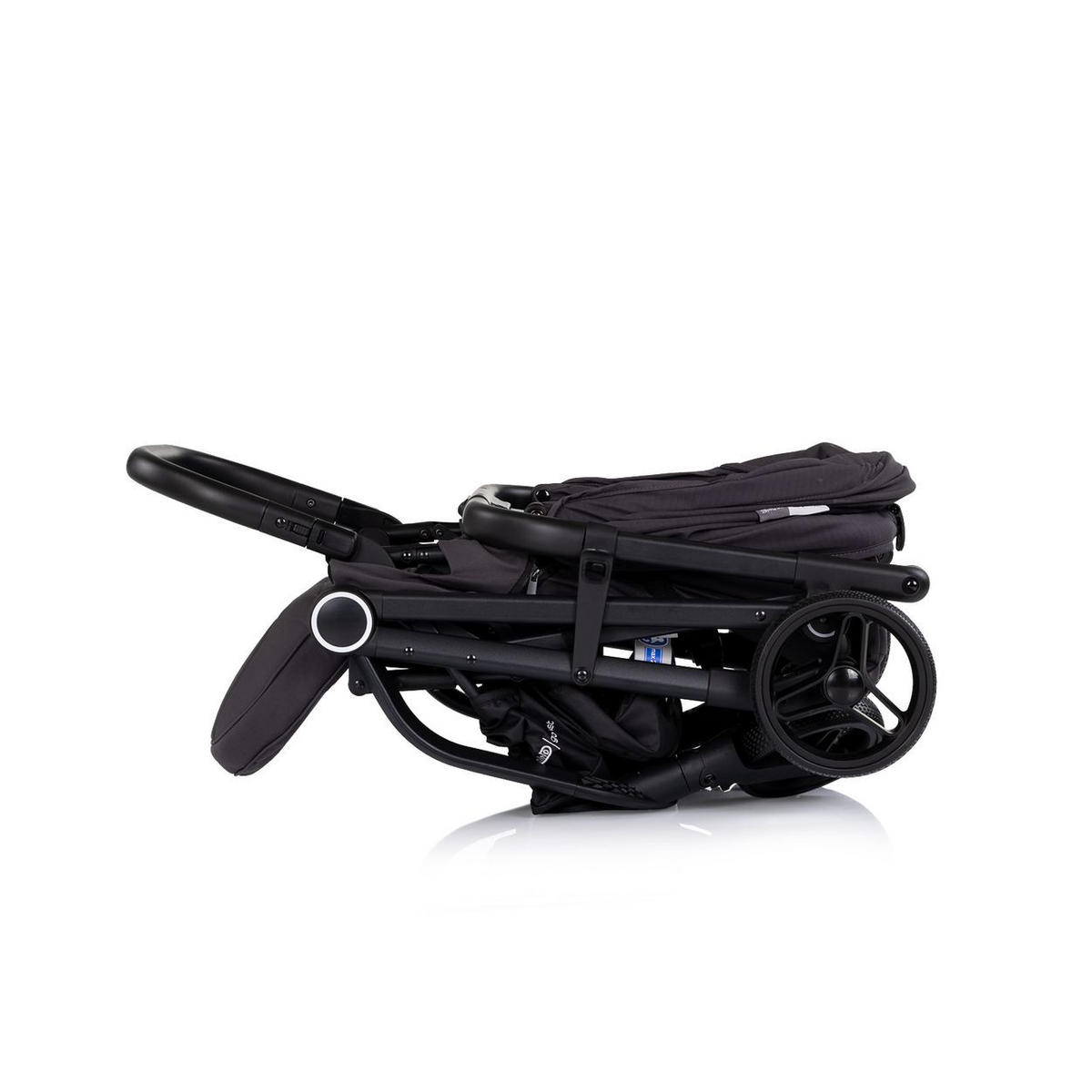 KINDERWAGEN Go Twist schwarz Sitz drehbar PU-Reifen klappbar Federung Korb - Schwarz, Metall (70/55/103cm) - Chipolino