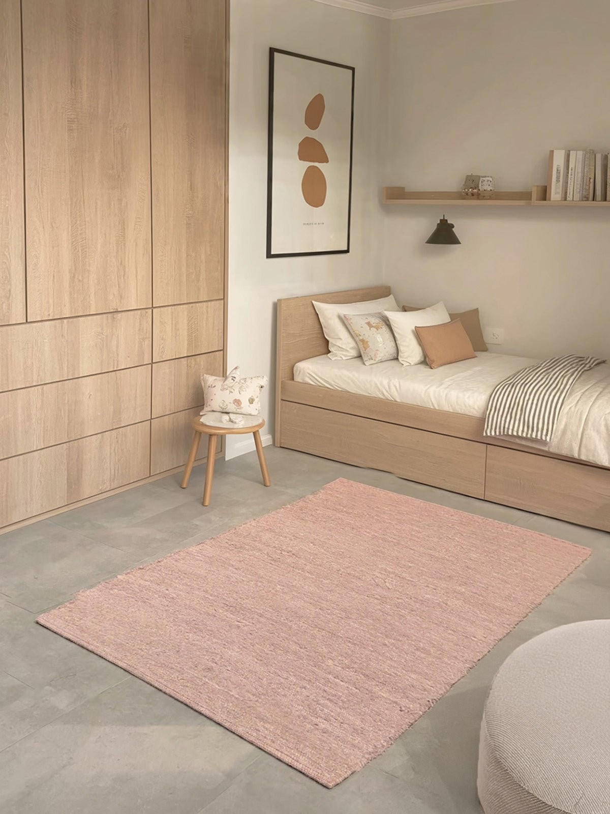 TEPPICH aus recycelter Baumwolle handgewebt rosa - Pink, Naturmaterialien (160/230cm) - AFK Living