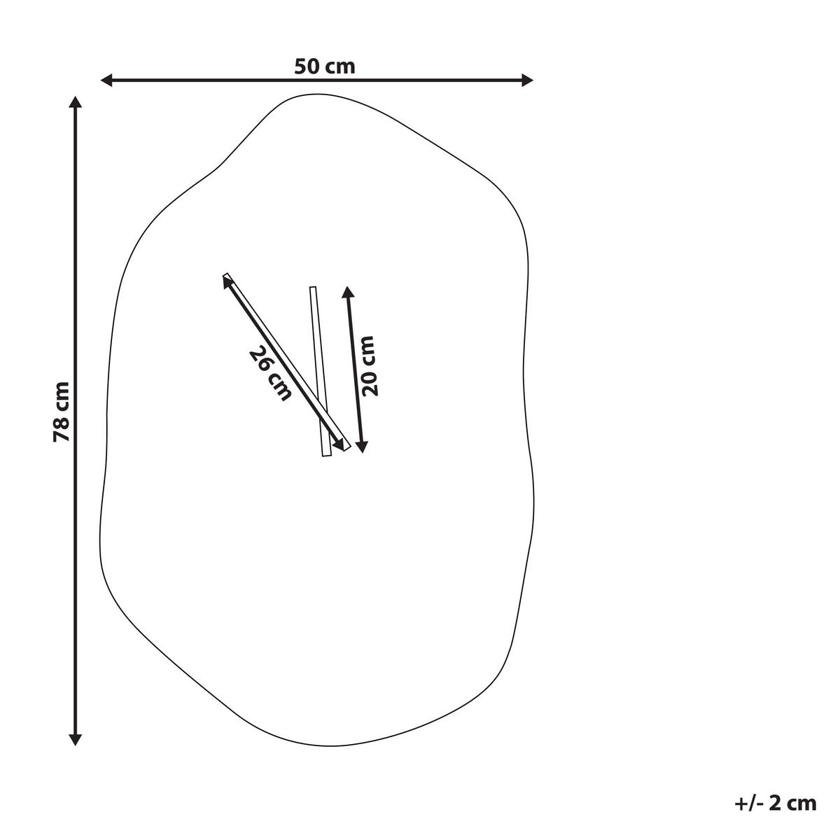 WANDUHR Aluminium messing Ganges - Messingfarben, Metall (50/78/3cm) - Beliani