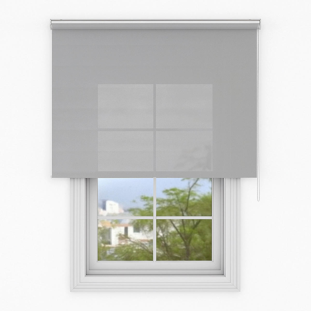 ROLLO blickdicht - Grau, Textil (115/150cm) - Deco-Raum