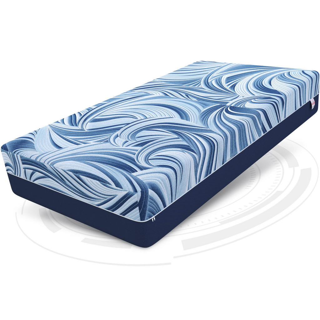 Thumbnail - FDM Kaltschaummatratze, Blau, Dunkelblau, Textil, H3, Füllung: Kaltschaum, Rechteckig, 90x200 cm, Oeko-Tex® Standard 100...