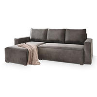 ROHOVÁ SEDAČKA SILES šedá - šedá, dřevo/textil (230/140cm) - MASSENO