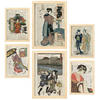POSTER Set Mit 6 Japanische Ästhetik Größe A3 & A4 Rahmen aus hellem Holz - Beige, Papier (29.7/1cm) - Nacnic
