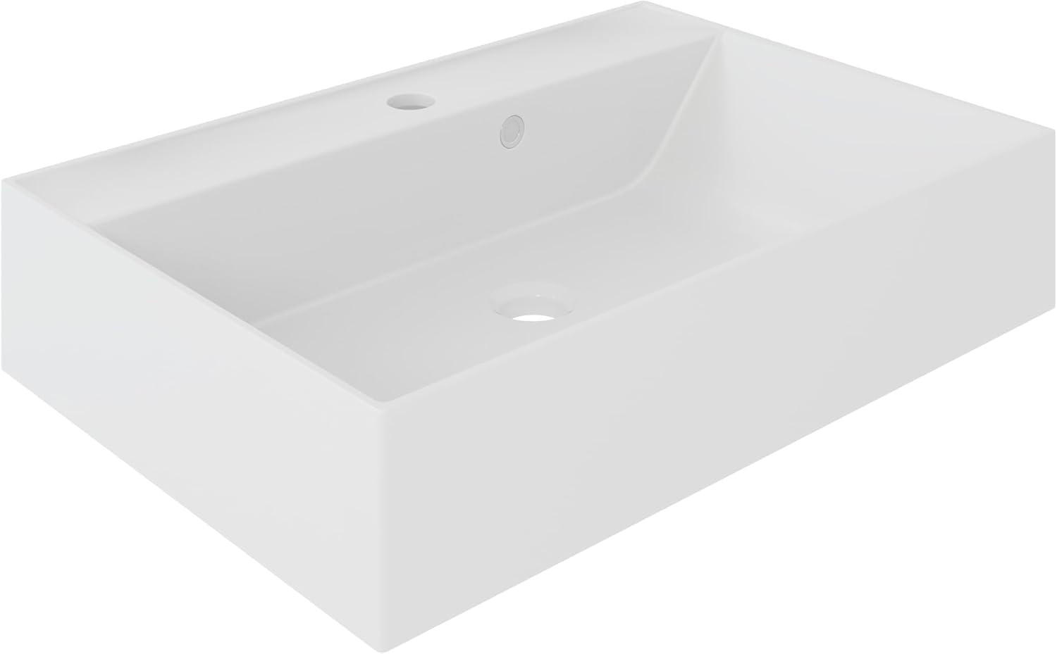 XXXLutz Waschbecken Weiß 60x12x42 cm