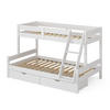 ETAGENBETT Everest Weiß 120x200/80x200 cm mit Schubladen - Weiß, Holz (120/200cm) - VitaliSpa