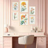 POSTER Set Mit 6 Orangenblüte Größe A3 & A4 Rahmen aus hellem Holz - Beige, Papier (29.7/1cm) - Nacnic