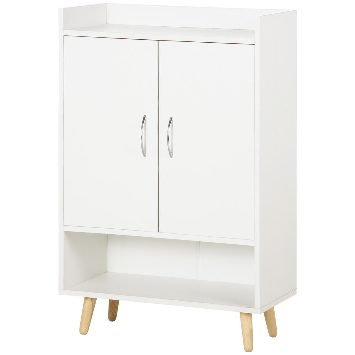 SCHUHSCHRANK,OFFENES Fach platzsparend 60x30x92cm,weiß - Weiß, Holzwerkstoff (60/92/30cm) - Vallsero