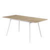 ESSTISCH LIO 120-160/80/76 cm - Weiß/Eiche San Remo, Holzwerkstoff/Metall (120/80/76cm) - B&D Home