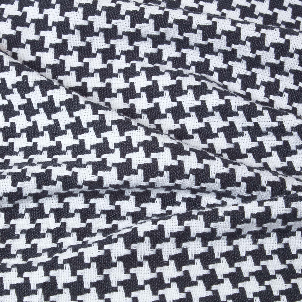 WOHNDECKE 150/200 cm, Hahnentritt-Muster - Schwarz, Textil (150/200cm) - Homescapes