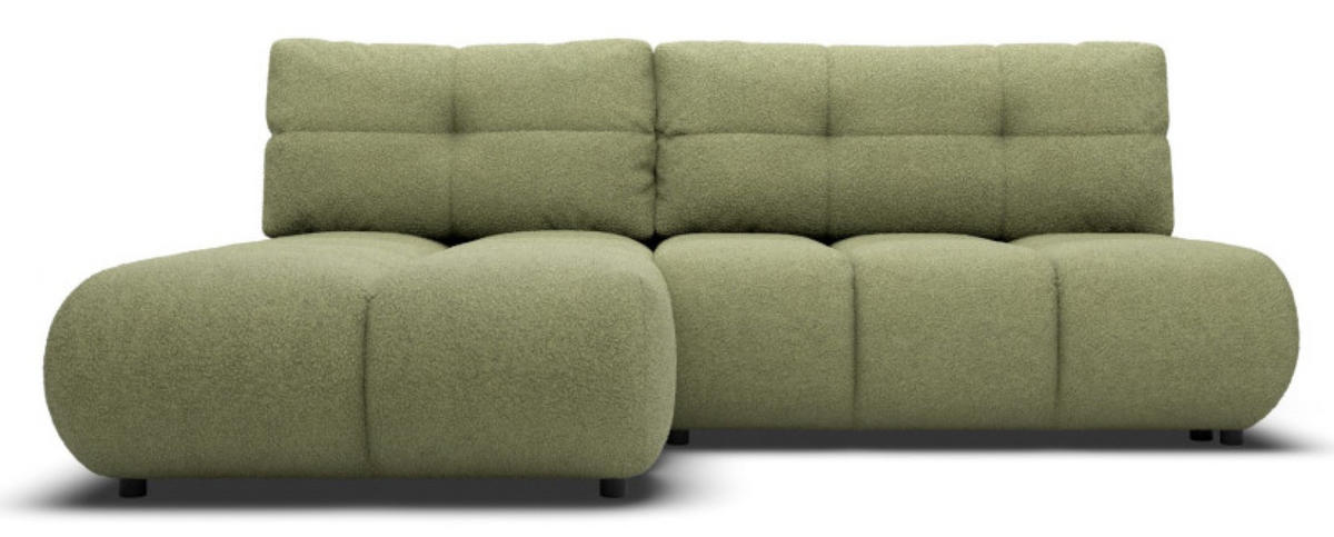 ECKSOFA Grün MILA Ausziehbar Links Ohne Armlehnen - Grün, Textil (230/177cm) - Sepro Meble