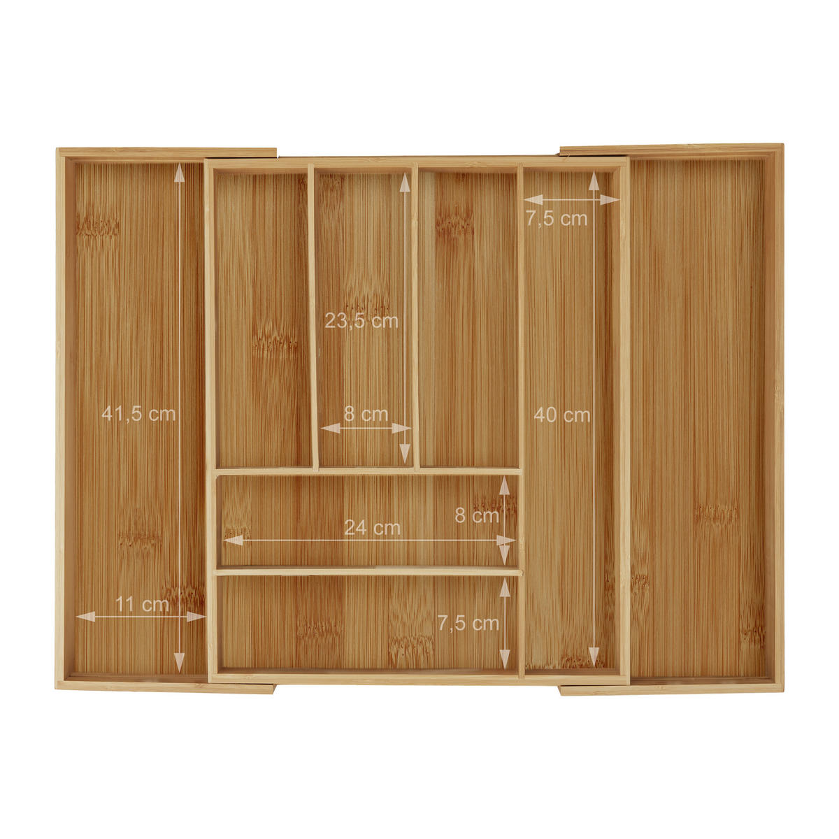 BESTECKKASTEN - Hellbraun, Holz/Holzwerkstoff (57.5/6.5/43cm) - Relaxdays