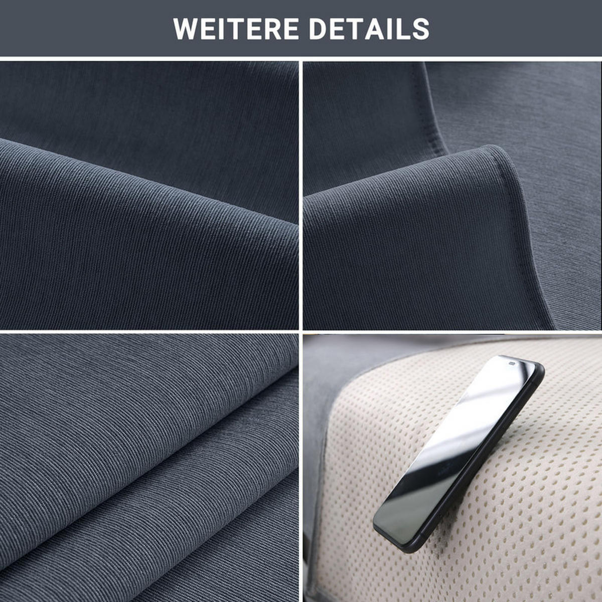 SOFAÜBERWURF Blaugrau 1 Stück - Blaugrau, Textil (70/70cm) - Coonoor