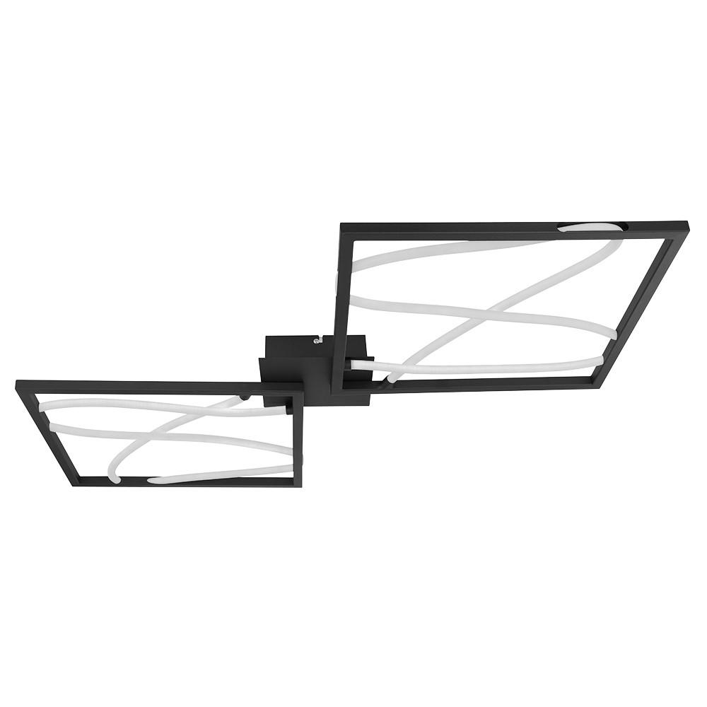 LED DECKENLEUCHTE KAIA Schwarz Aluminium Metall - Schwarz, Metall (78.4/84/6.8cm) - Globo Lighting