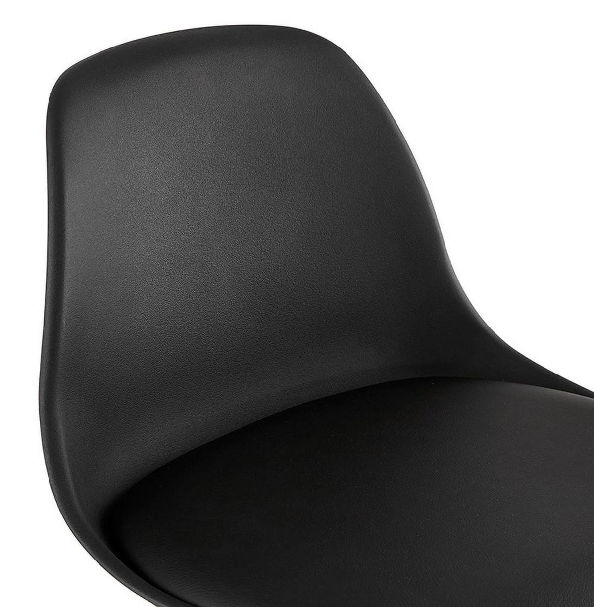 BARHOCKER – Schwarz, Kunststoff-Holz, Rückenlehne, 64 cm, XORAX MINI - Schwarz, Holz/Kunststoff (42/85/42cm) - KADIMA DESIGN