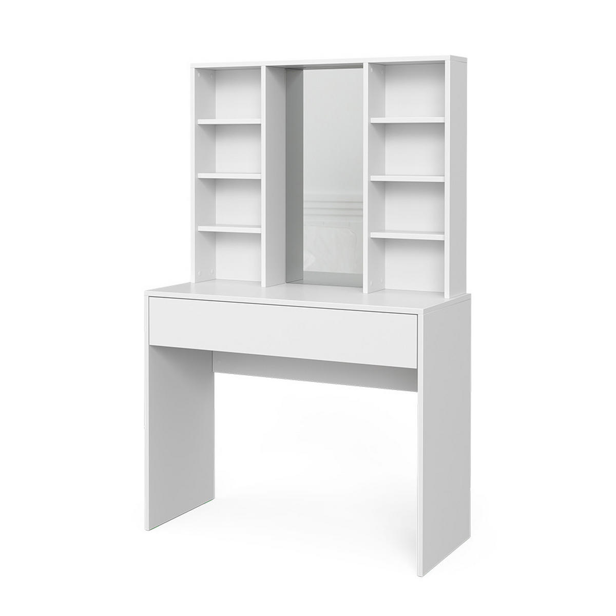 SCHMINKTISCH Alexa Weiß 93 cm mit Spiegel - Weiß, Holzwerkstoff (93/147/40cm) - Vicco