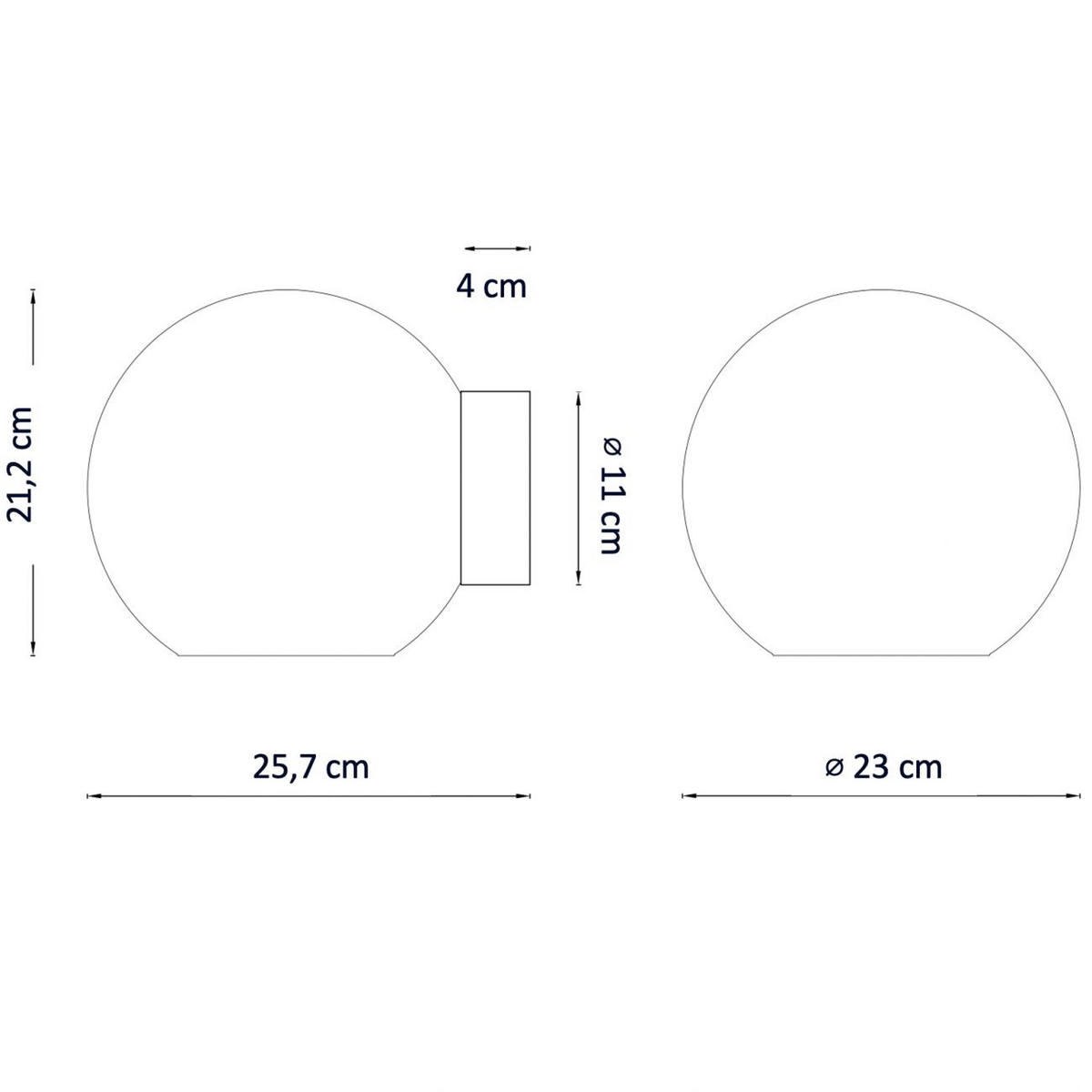 WANDLEUCHTE Gica, Transparent und verchromt, 25cm - Transparent, Glas (23/21/25cm) - KOSILUM