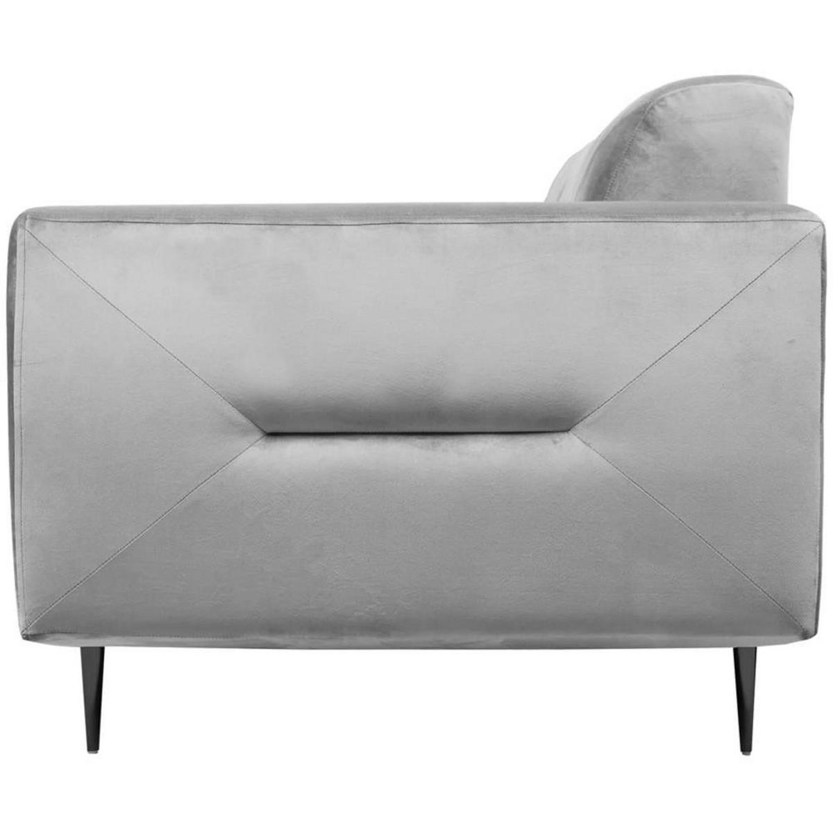 3-SITZER SOFA Venezia hellgrau mit goldenen Beinen - Goldfarben/Hellgrau, Textil (233/85/94cm) - Beautysofa