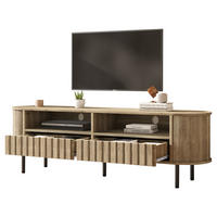 TV-LOWBOARD 160x40x48 cm Naturholz 2 Schränke 2 Schubladen - Naturfarben, Holzwerkstoff (40/48/160cm) - FLIEKS