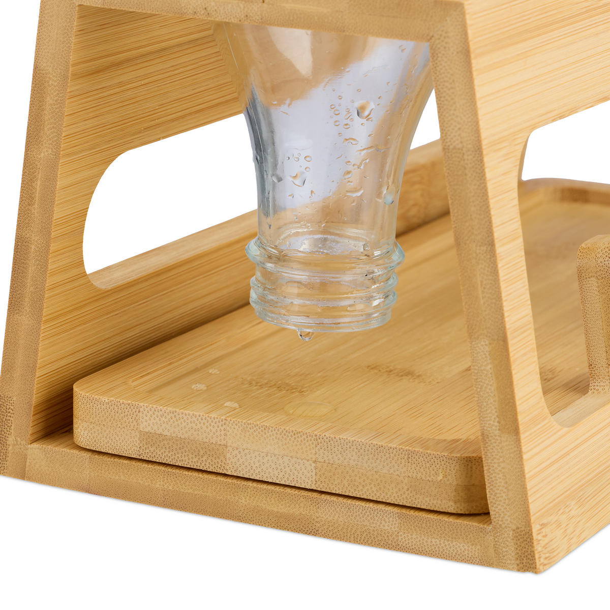DRŽIAK na fľaše - svetlohnedá, drevo (29/12.5/14cm) - Relaxdays