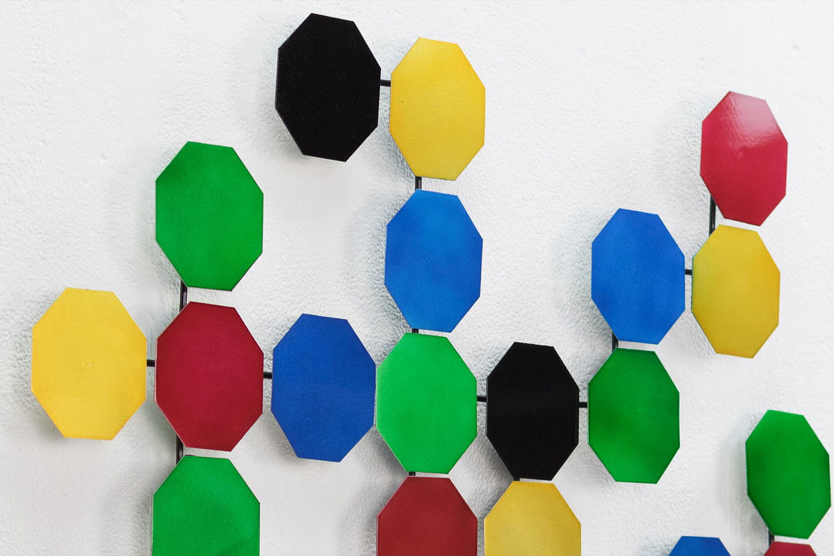 WANDDEKO Bunt 102/76 cm - Multicolor, Metall (4.17/76/4cm) - KUNSTLOFT