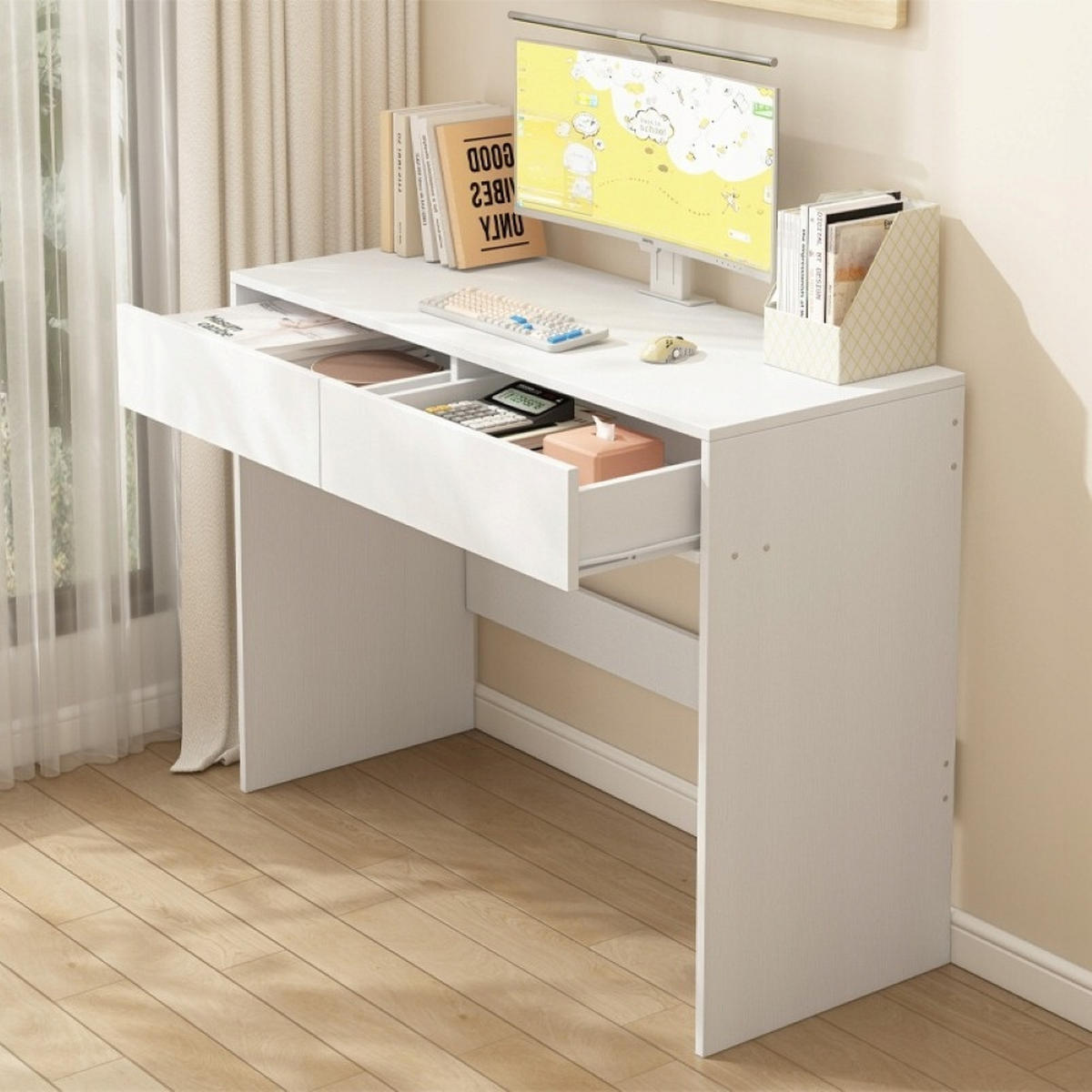 SCHREIBTISCH, weiß, 100/40/73,5 cm - Weiß, Holzwerkstoff (40/100/73.5cm)