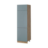 DULAP ÎNALT R-Line, Albastru-gri/Stejar auriu, 60 cm - stejar miere/gri albastru, compozit lemnos (60/206.8/57.2cm) - Vicco